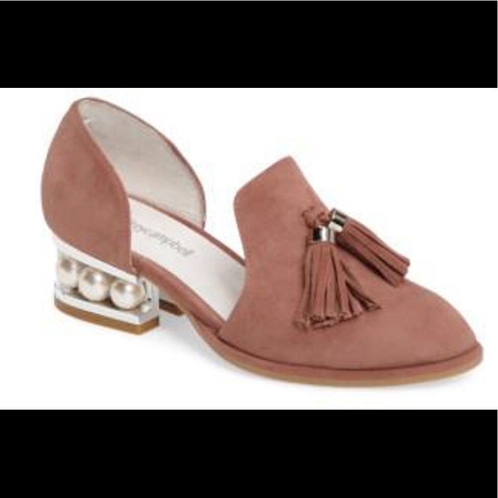 Jeffrey Campbell Civil pearl heel & tassel loafer